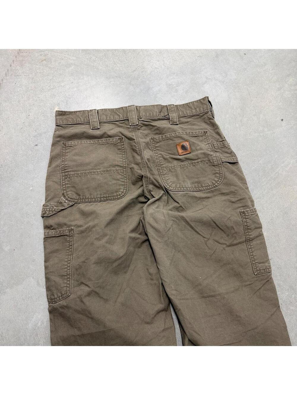 2000's Men's Carhartt Brown Carpenter Worwear Jeans Original Fit 33x32